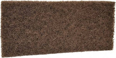 Remco - 10" Long x 4-1/2" Wide x 15/16" Thick Scouring Pad - Heavy-Duty, Brown - Exact Industrial Supply