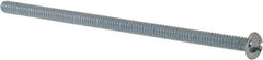 Value Collection - #10-24 UNC, 4" Length Under Head Slotted/Phillips Drive Machine Screw - Round Head, Grade 2 Steel, Zinc-Plated Finish, Without Washer - Exact Industrial Supply