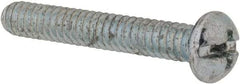 Value Collection - #10-24 UNC, 1-1/4" Length Under Head Slotted/Phillips Drive Machine Screw - Round Head, Grade 2 Steel, Zinc-Plated Finish, Without Washer - Exact Industrial Supply