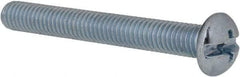 Value Collection - #10-32 UNF, 1-1/2" Length Under Head Slotted/Phillips Drive Machine Screw - Round Head, Grade 2 Steel, Zinc-Plated Finish, Without Washer - Exact Industrial Supply