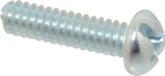 Value Collection - #10-24 UNC, 3/4" Length Under Head Slotted/Phillips Drive Machine Screw - Round Head, Grade J82 Steel, Zinc-Plated Finish, Without Washer - Exact Industrial Supply