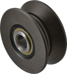 Osborn International - 3-3/4" Roller Diam x 1-9/16" Width, V Grooved Yoke Roller - Steel, 7,630 Lb Dynamic Cap - Exact Industrial Supply