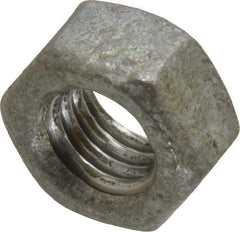 Value Collection - 5/16-18 UNC Steel Right Hand Hex Nut - 1/2" Across Flats, 17/64" High, Hot Dipped Galvanized Finish - Exact Industrial Supply