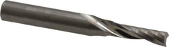 Onsrud - 3/16" Cutting Diam x 5/8" Length of Cut, 1 Flute, Upcut Spiral Router Bit - Uncoated, Right Hand Cut, Solid Carbide, 2" OAL x 1/4" Shank Diam, Single Edge, 21° Helix Angle - Exact Industrial Supply