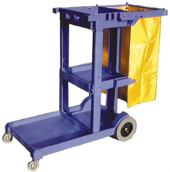 PRO-SOURCE - Polyethylene Janitor Cart - 20" Width - Exact Industrial Supply