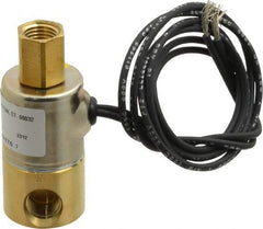 KIP - 1/4" Port, Direct Acting, Brass Solenoid Valve - Normally Open, 140 Max PSI, Buna-N Seal - Exact Industrial Supply