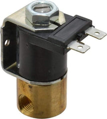 KIP - 1/8" Port, Direct Acting, Brass Solenoid Valve - Normally Closed, 150 Max PSI, Buna-N Seal - Exact Industrial Supply
