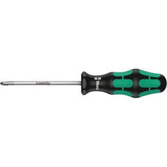 Wera - #4 Point, 8" Blade Length Posidrive Screwdriver - 405mm OAL - Exact Industrial Supply