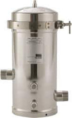3M Aqua-Pure - 1-1/2 Inch Pipe, MNPT End Connections, 9-3/4 Inch Long Cartridge, 19.5 Inch Long, Cartridge Filter Housing without Cartridge - 4 Cartridges, 32 Max GPM Flow Rate, 125 psi Max Working Pressure, 304 Grade, Commercial Filter Housing - Exact Industrial Supply