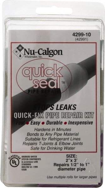 Nu-Calgon - 2" Wide x 3' Long General Purpose Pipe Repair Tape - -450 to 550°F, White - Exact Industrial Supply