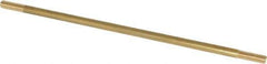 Made in USA - 12" Long, 3/8-16 Thread, Float Valve Rod - Brass, 1/2" Thread Length - Exact Industrial Supply