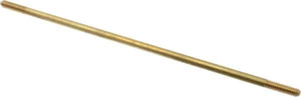 Made in USA - 10" Long, 1/4-20 Thread, Float Valve Rod - Brass, 1/2" Thread Length - Exact Industrial Supply