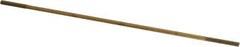 Made in USA - 12" Long, 1/4-20 Thread, Float Valve Rod - Brass, 1/2" Thread Length - Exact Industrial Supply