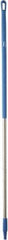 Vikan - 59 x 1-1/4" Aluminum Squeegee Handle - European Threaded Connection, Blue - Exact Industrial Supply