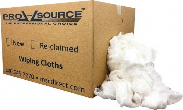 PRO-SOURCE - 275 Piece, Lint Free White Cheesecloth - 36 Inch Long x 30 Inch Wide Sheet, Washed, Box - Exact Industrial Supply