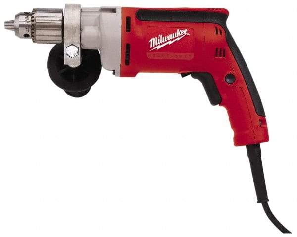 Milwaukee Tool - 1/2" Keyed Chuck, 850 RPM, Pistol Grip Handle Electric Drill - 8 Amps - Exact Industrial Supply