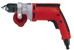 Milwaukee Tool - 1/2" Keyless Chuck, Pistol Grip Handle Electric Drill - Exact Industrial Supply