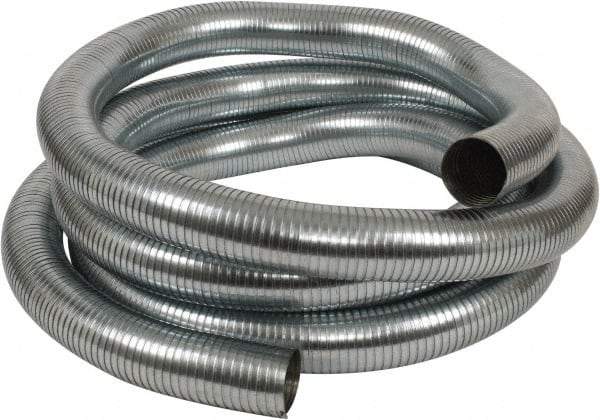 Kuriyama of America - 3" ID x 3-1/8" OD, -60 to 750°F, Galvanized Steel Unlined Flexible Metal Duct Hose - 0.01 to 0.012 Gage Thickness, 20" Bend Radius, 25' Long - Exact Industrial Supply