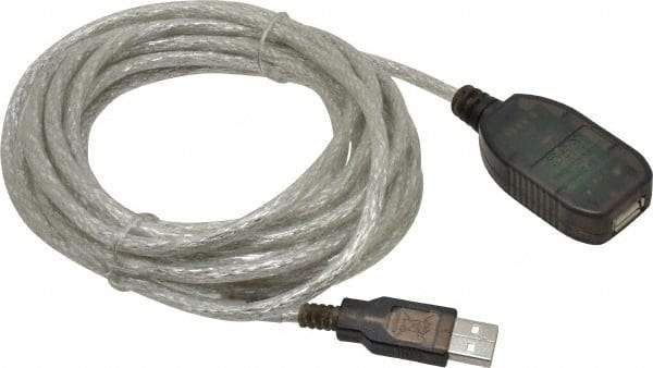 Tripp-Lite - 16' Long, USB A/A Computer Cable - Black, Male x Female - Exact Industrial Supply