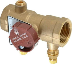 Bell & Gossett - 1" Pipe, Threaded End Connections, Inline Calibrated Balance Valve - 3-13/16" Long, 3-3/16" High, 300 Max psi, Brass Body - Exact Industrial Supply