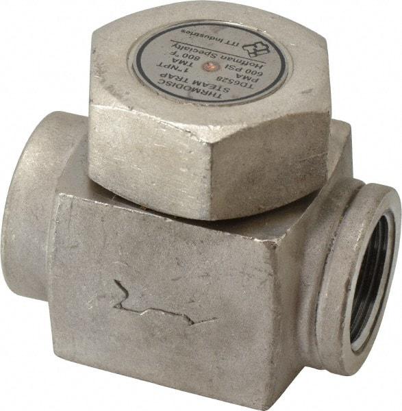 Hoffman Speciality - 1 Female" Pipe, Stainless Steel Thermodisc Steam Trap - 600 Max psi - Exact Industrial Supply