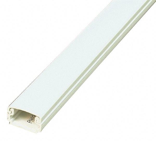 Wiremold - 2.44m Long x 1/2 Inch Deep x 13/16 Inch Wide, Raceway - Continuous Cover, 1 Channel, Ivory - Exact Industrial Supply