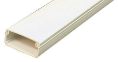 Wiremold - 2.44m Long x 5/8 Inch Deep x 1-1/8 Inch Wide, Raceway - Continuous Cover, 1 Channel, Ivory - Exact Industrial Supply