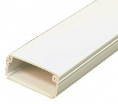 Wiremold - 2.44m Long x 13/16 Inch Deep x 1-11/16 Inch Wide, Raceway - Continuous Cover, 1 Channel, Ivory - Exact Industrial Supply