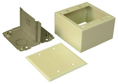 Wiremold - 2-7/8 Inch Wide x 4-3/4 Inch High, Raceway Box - Ivory, For Use with Wiremold 2400 Series Raceways - Exact Industrial Supply