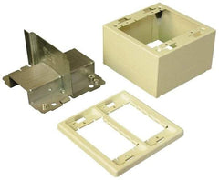 Wiremold - 4-3/4 Inch Long x 4-3/4 Inch Wide x 2-3/4 Inch High, Rectangular Raceway Box - Ivory, For Use with Wiremold 2400 Series Raceways - Exact Industrial Supply