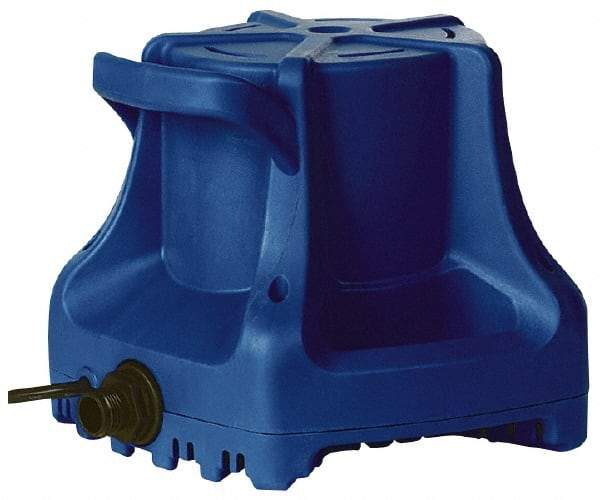 Little Giant Pumps - 1700 GPH, 1/3 HP, 10 psi, Polypropylene Miniature Submersible Pump - 1 Inch Outlet, 25 Ft. Long Power Cord, 2.2 Amp - Exact Industrial Supply