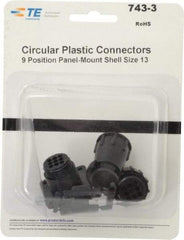 Tyco/Amp - Panel Mount Plug and Receptacle Kit - 13 to 9 AWG Compatible Wire Size - Exact Industrial Supply