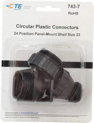 Tyco/Amp - Panel Mount Plug and Receptacle Kit - 24 to 23 AWG Compatible Wire Size - Exact Industrial Supply