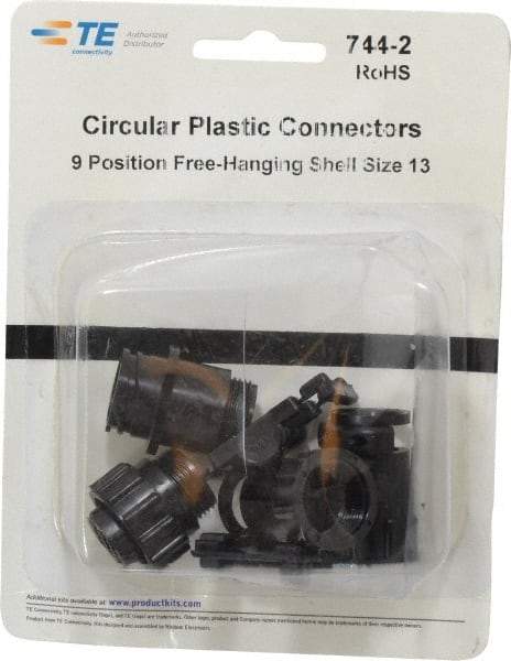 Tyco/Amp - Panel Mount Plug and Receptacle Kit - 13 to 9 AWG Compatible Wire Size - Exact Industrial Supply