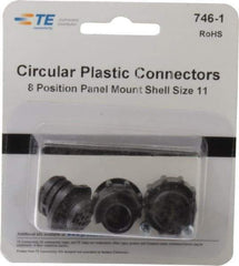 Tyco/Amp - Panel Mount Plug and Receptacle Kit - 11 to 8 AWG Compatible Wire Size - Exact Industrial Supply