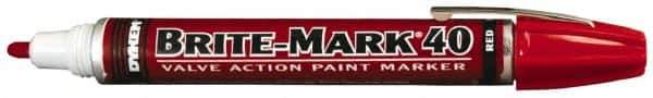 Dykem - Red Oil-Based Paint Marker - Broad Tip, Oil Based - Exact Industrial Supply