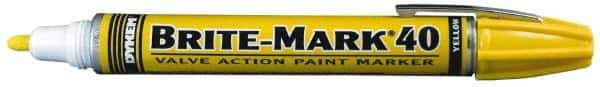 Dykem - Yellow Oil-Based Paint Marker - Broad Tip, Oil Based - Exact Industrial Supply