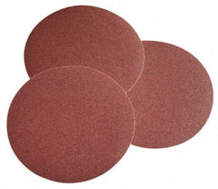 Norton - 8" Diam, 100 Grit Ceramic Adhesive PSA Disc - Medium Grade, Maroon, F Weighted Backing, Flexible - Exact Industrial Supply