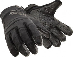 HexArmor - Size L (9), ANSI Cut Lvl A9, Puncture Lvl 2, Silicone Rubber Coated SuperFabric Cut & Puncture Resistant Gloves - Palm Coated, SuperFabric Lining, Hook & Loop Cuff, Gray, Paired - Exact Industrial Supply