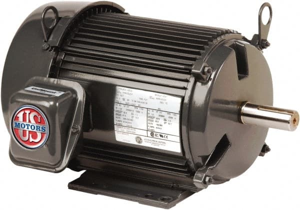10 hp, TEFC Enclosure, No Thermal Protection, 3520, 2885 RPM, 208-230/460 & 190/380 Volt, 60/50 Hz, Three Phase Premium Efficient Motor Size 215 Frame, C-Face with Base Mount, 1 Speed, Double Shielded Ball Bearings, 26.4-23.5/11.8 Full Load Amps, F Class