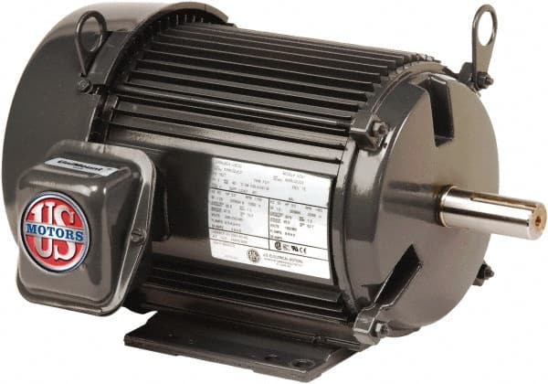 7-1/2 hp, TEFC Enclosure, No Thermal Protection, 1765, 1455 RPM, 208-230/460 & 190/380 Volt, 60/50 Hz, Three Phase Premium Efficient Motor Size 213 Frame, Horizontal-Footed Mount, 1 Speed, Double Shielded Ball Bearings, 20-18.2/9.1 Full Load Amps, F Class