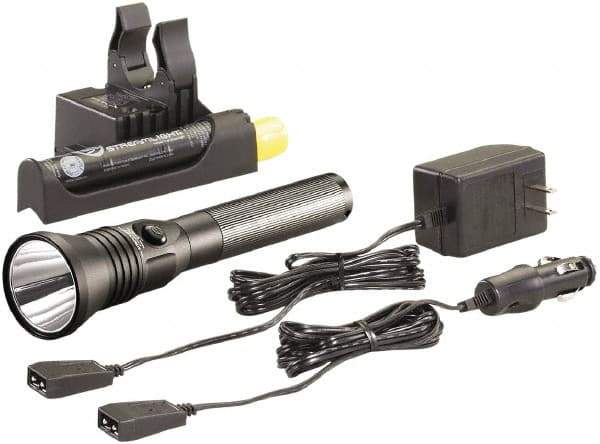 Streamlight - White LED Bulb, 740 Lumens, Industrial/Tactical Flashlight - Black Aluminum Body, 1 AA NiMH Battery Included - Exact Industrial Supply