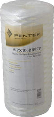 Pentair - 4-1/2" OD, 100µ, Fibrillated Polypropylene String-Wound Cartridge Filter - 9-7/8" Long, Reduces Sediments - Exact Industrial Supply