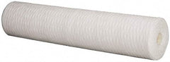 Pentair - 4-1/2" OD, 1µ, Polypropylene String-Wound Cartridge Filter - 20" Long, Reduces Sediments - Exact Industrial Supply