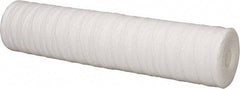 Pentair - 4-1/2" OD, 5µ, Polypropylene String-Wound Cartridge Filter - 20" Long, Reduces Sediments - Exact Industrial Supply
