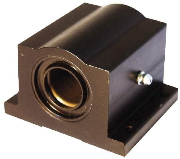 L.M76 - 1.2508" Inside Diam, Closed Single Pillow Block Linear Bearing - 4" Overall Width - Exact Industrial Supply