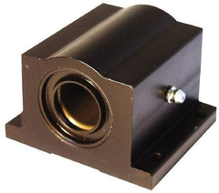 L.M76 - 2.0012" Inside Diam, Closed Single Pillow Block Linear Bearing - 6" Overall Width - Exact Industrial Supply