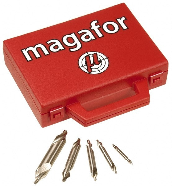 Magafor - Combination Drill & Countersink Sets Minimum Trade Size: #1-R Maximum Trade Size: #5-R - Exact Industrial Supply