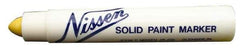 Markal - Yellow Solid Paint Marker - Soft Crayon Tip, Alcohol Base Ink - Exact Industrial Supply