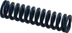 Associated Spring Raymond - 1/2" Hole Diam, 9/32" Rod Diam, 1-3/4" Free Length, Blue Die Spring - 52.5 Lb Max Deflection, 0.88" Max Deflection, Medium Duty, Chromium Alloy Steel - Exact Industrial Supply